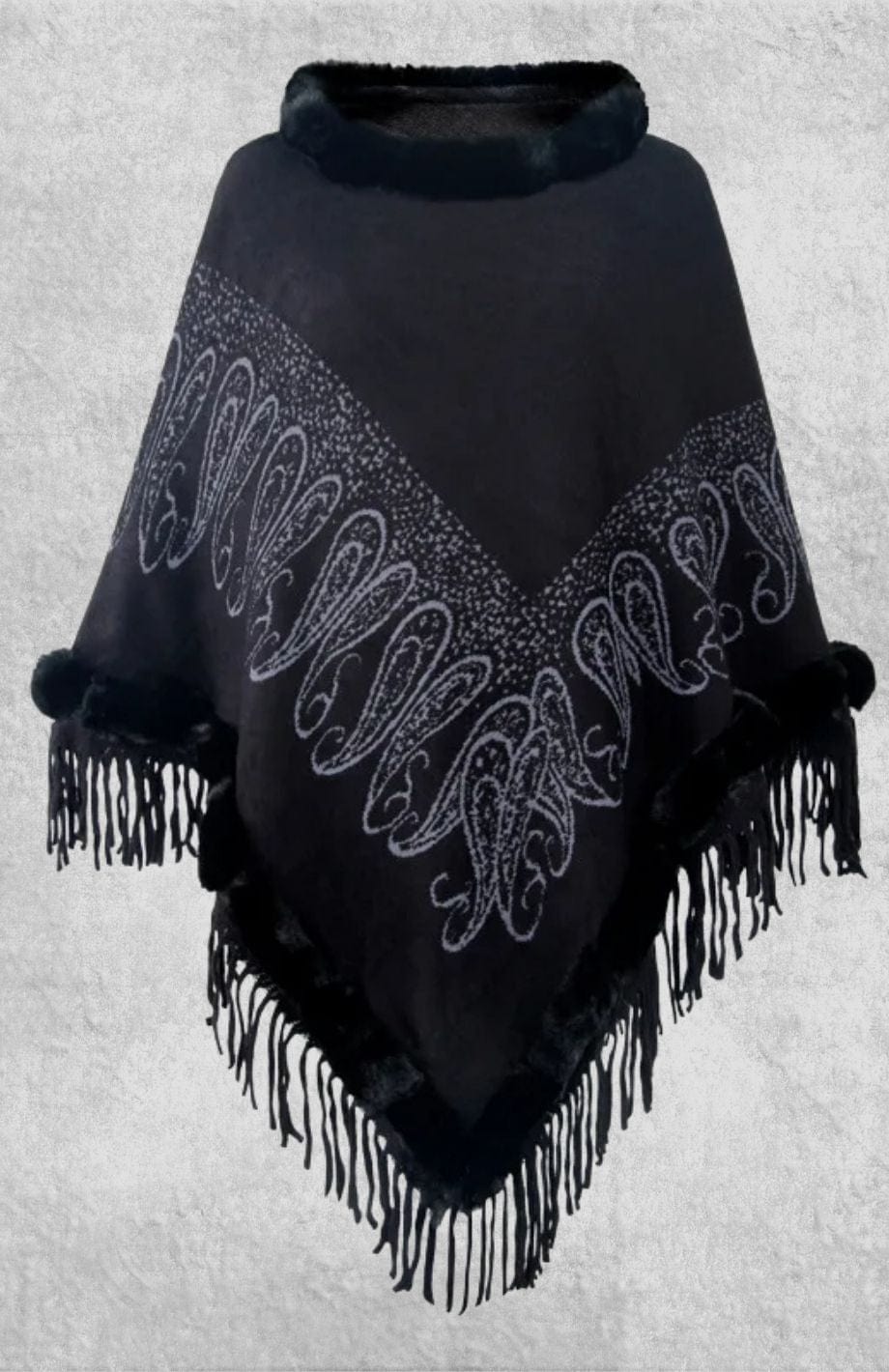 Poncho Polaire Adulte | Polaire Studio NOIR / TAILLE UNIQUE