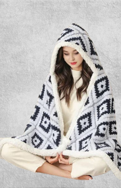 Poncho Polaire D'intérieur | Polaire Studio NOIR / TAILLE UNIQUE