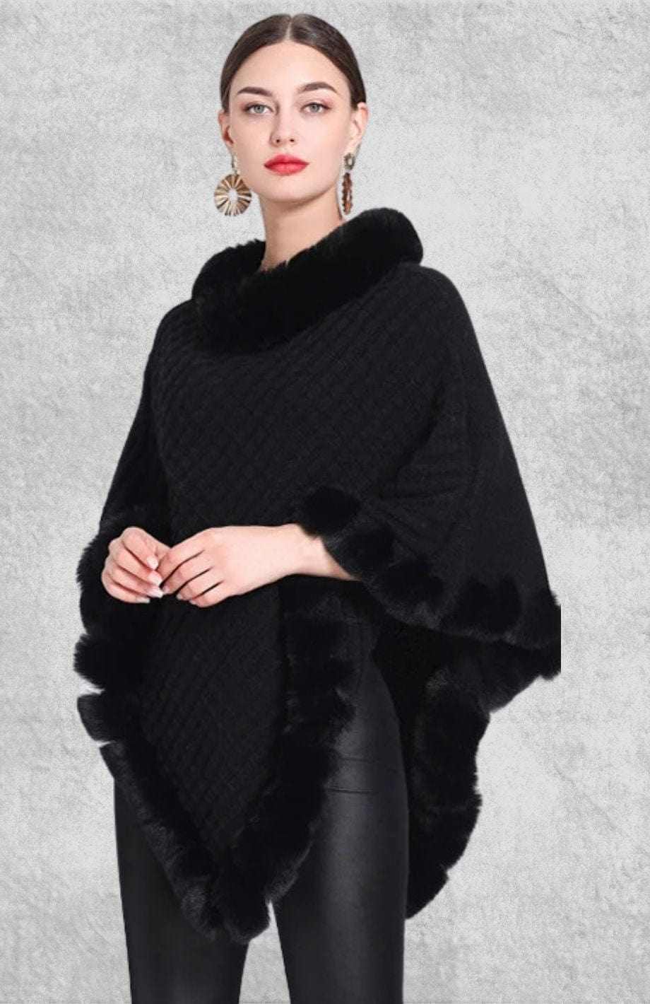 Poncho Polaire | Polaire Studio NOIR / TAILLE UNIQUE