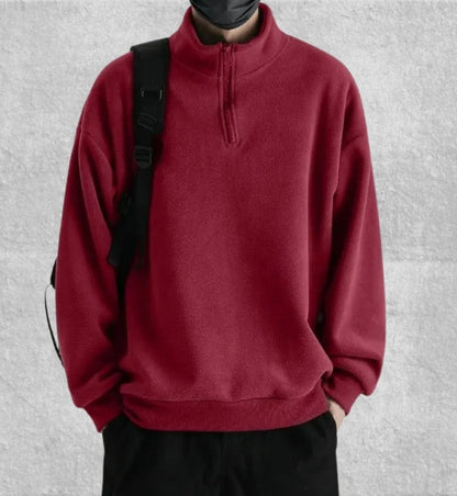 Pull Camionneur Polaire Homme | Polaire Studio ROUGE / M  40-55KG