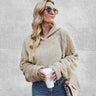 Pull Capuche Polaire Femme | Polaire Studio KAKI / S