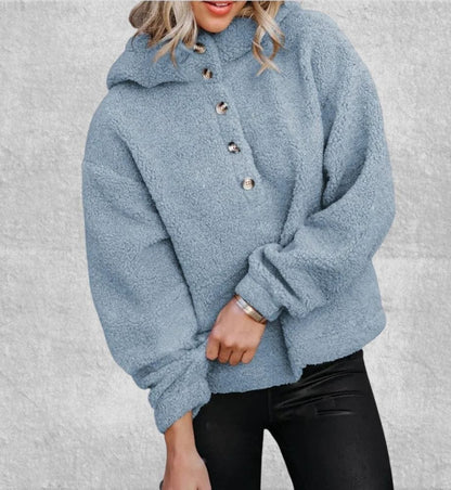 Pull Femme Doublé Polaire | Polaire Studio BLEU CIEL / S