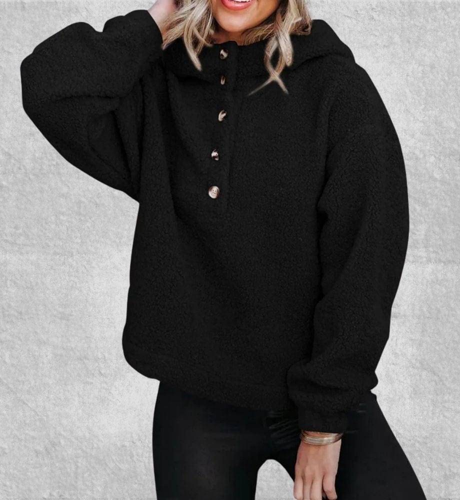 Pull Femme Doublé Polaire | Polaire Studio NOIR / S