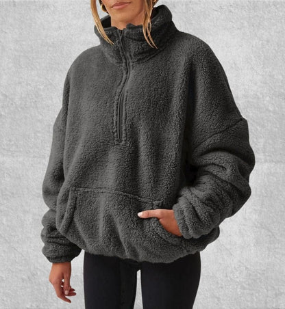 Pull Polaire Femme Chaud | Polaire Studio GRIS FONCÉ / S