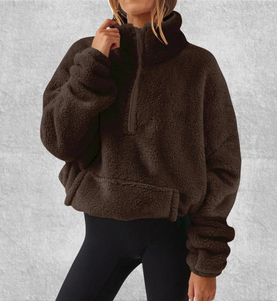 Pull Polaire Femme Chaud | Polaire Studio MARRON / S