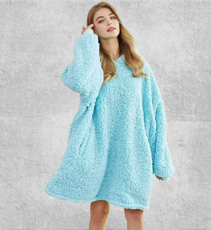 Pull Polaire Femme Grande Taille | Polaire Studio BLEU CIEL / TAILLE UNIQUE