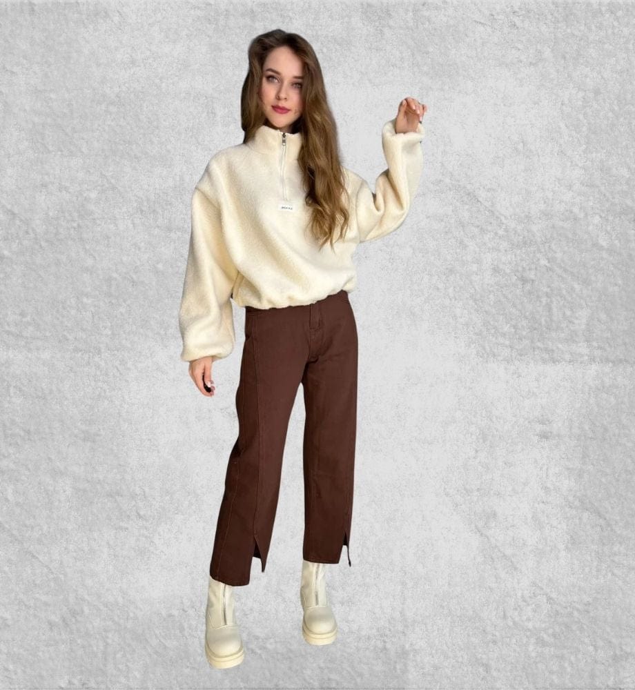 Pull Polaire Zippé Femme | Polaire Studio