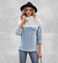 Pull Sweat Polaire Femme | Polaire Studio BLEU / S