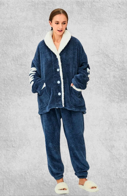 Pyjama Chaud Femme Polaire | Polaire Studio BLEU MARINE / M