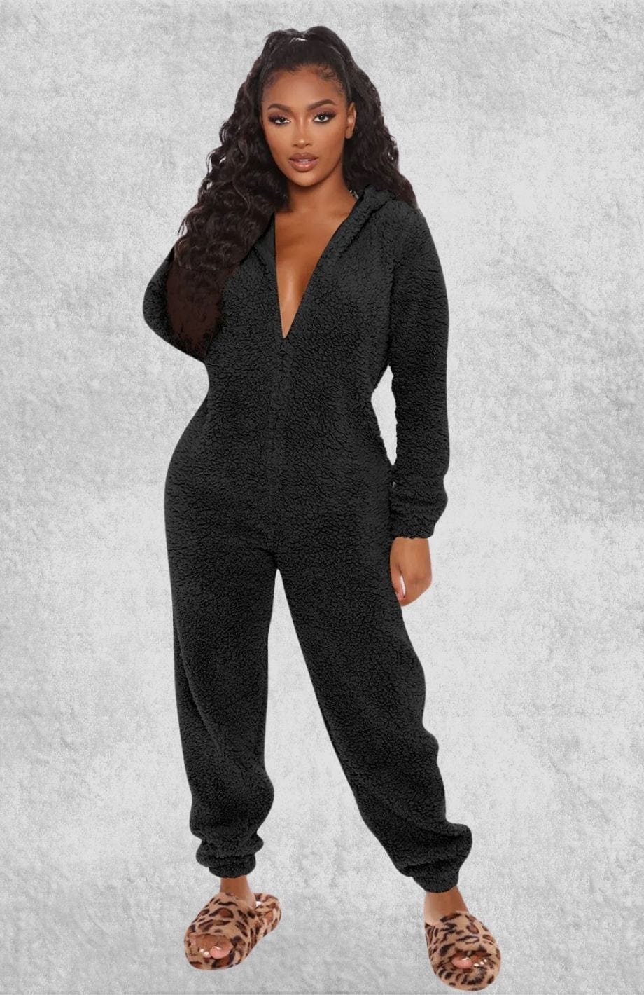 Pyjama En Maille Polaire Femme | Polaire Studio NOIR / S