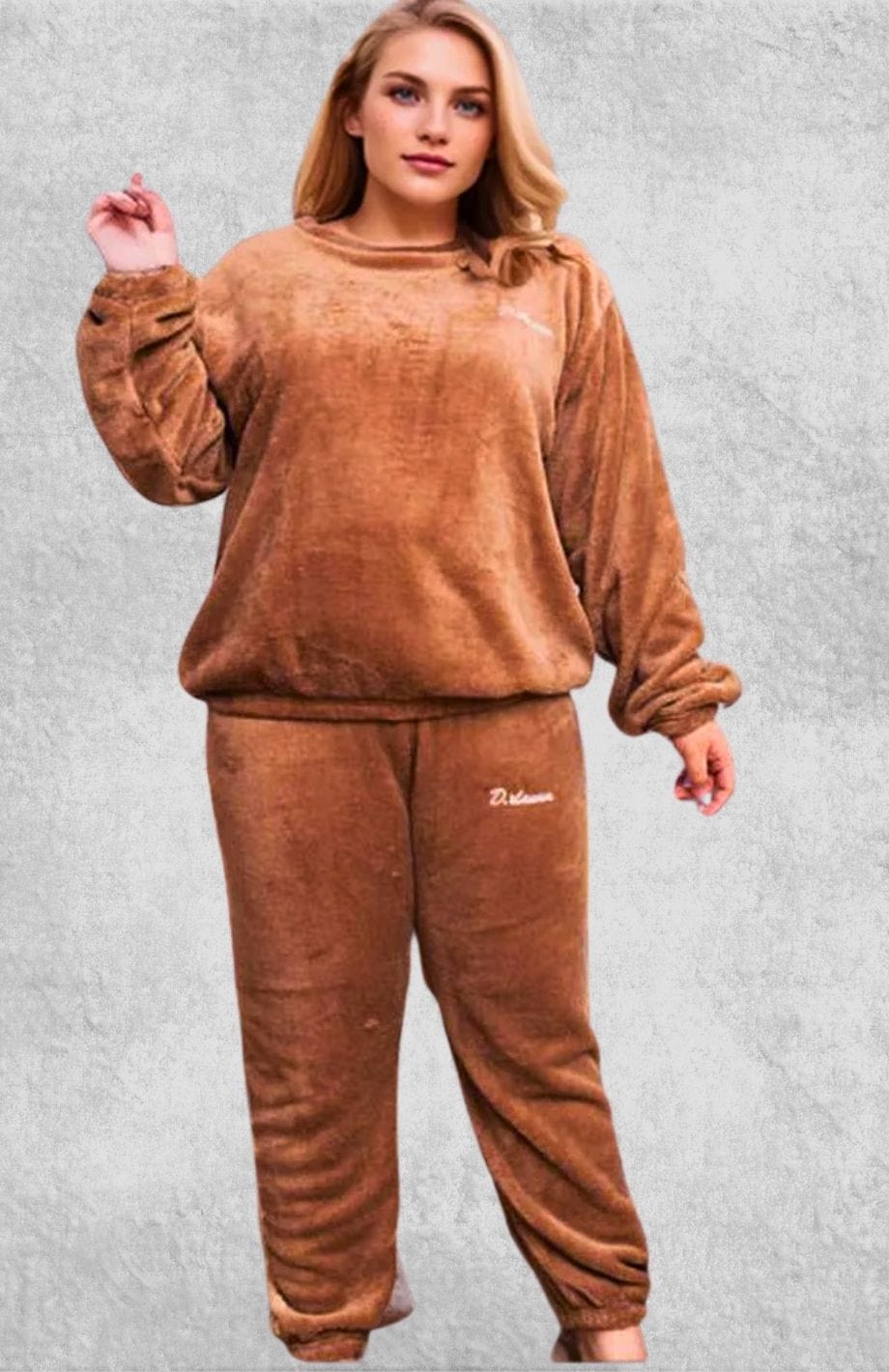 Pyjama Femme Polaire Grande Taille | Polaire Studio MARRON / XXL(40-65KG)
