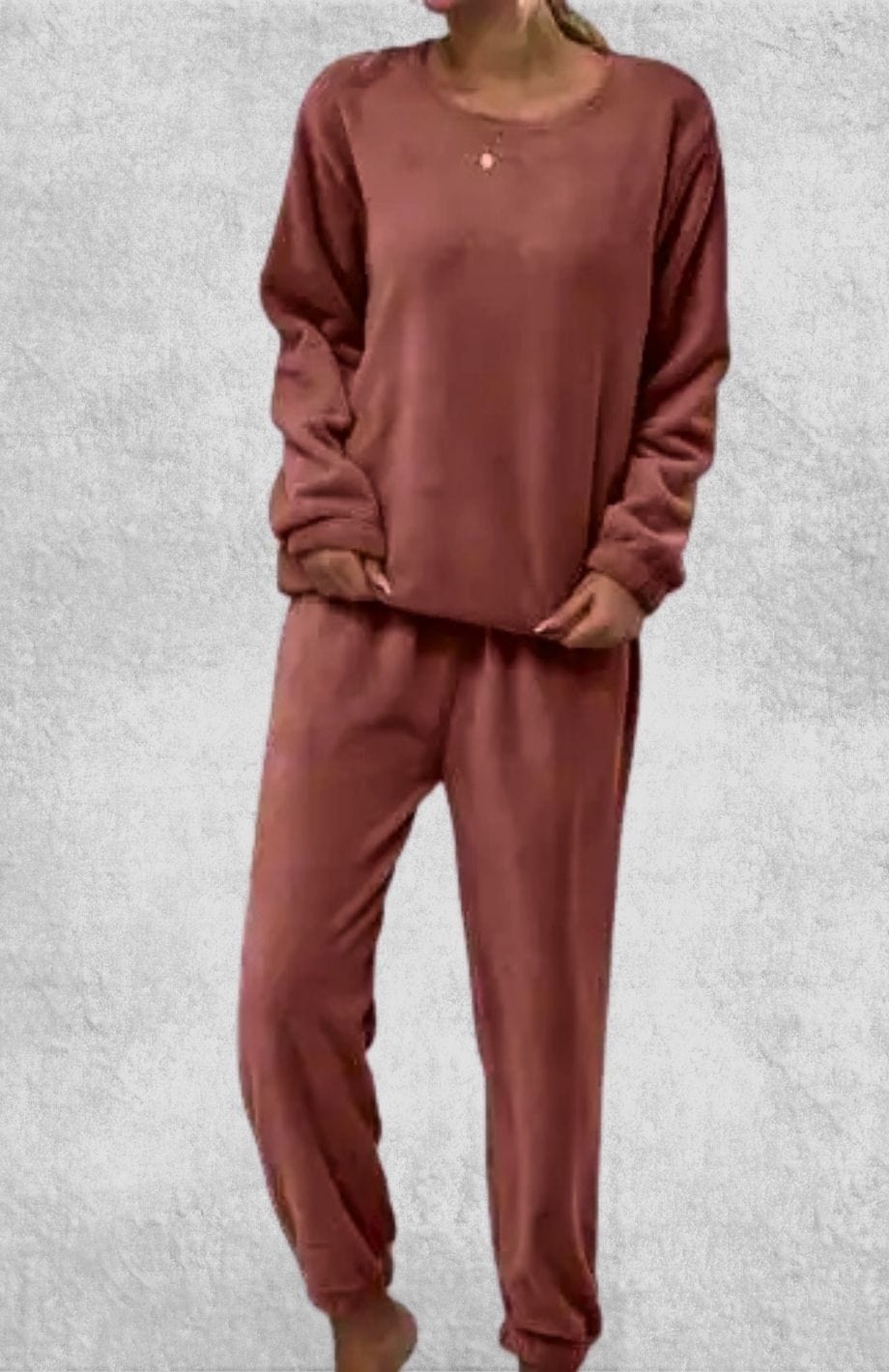 Pyjama Femme Polaire Pas Cher | Polaire Studio ROUGE BRIQUE / M