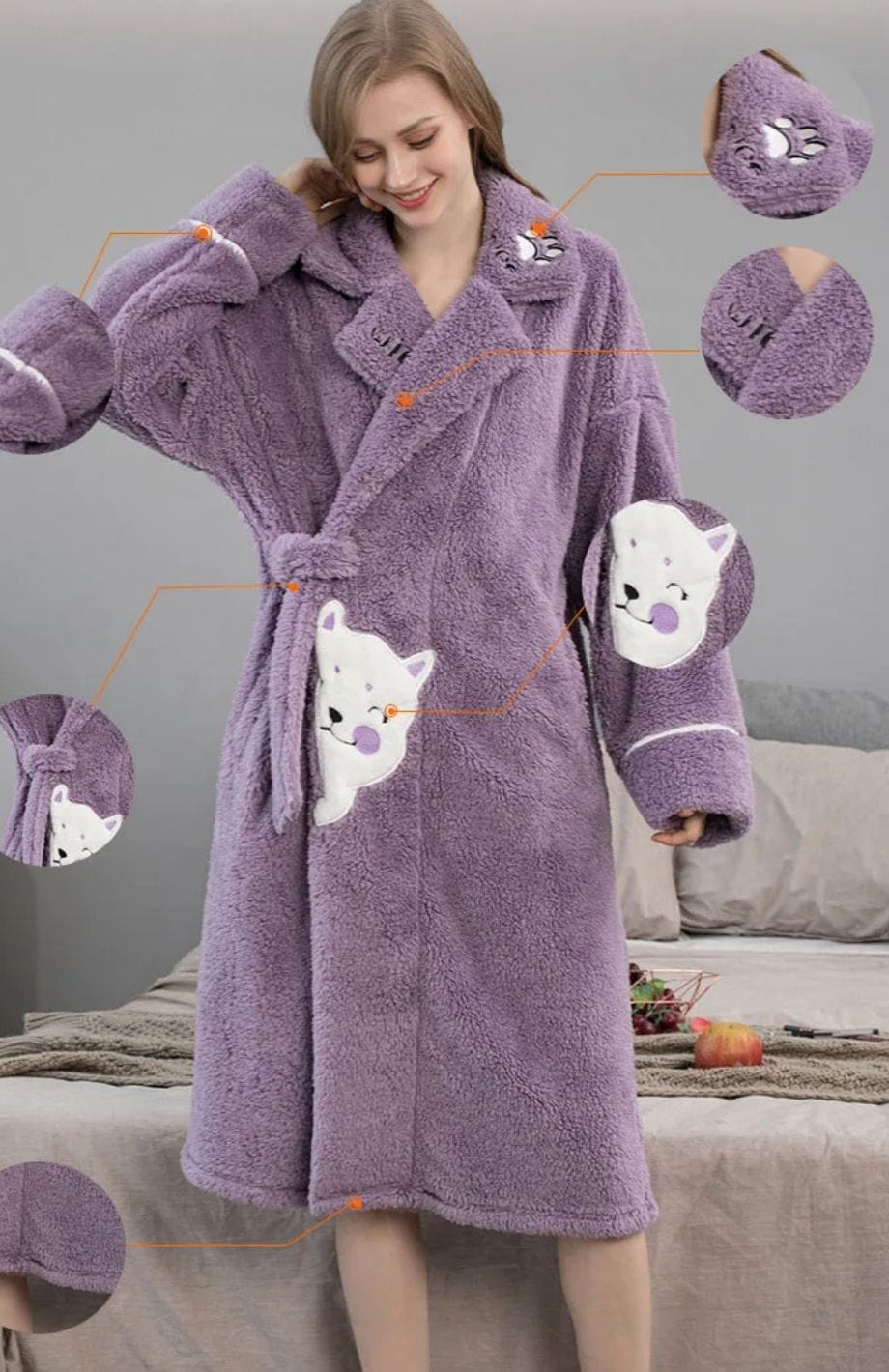 Robe De Chambre Courte Femme Polaire | POLAIRE studio®