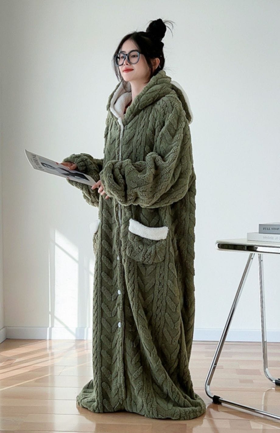 Robe De Chambre Femme Polaire Longue Grande Taille | POLAIRE studio®