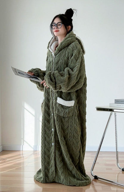 Robe De Chambre Femme Polaire Longue Grande Taille | POLAIRE studio®