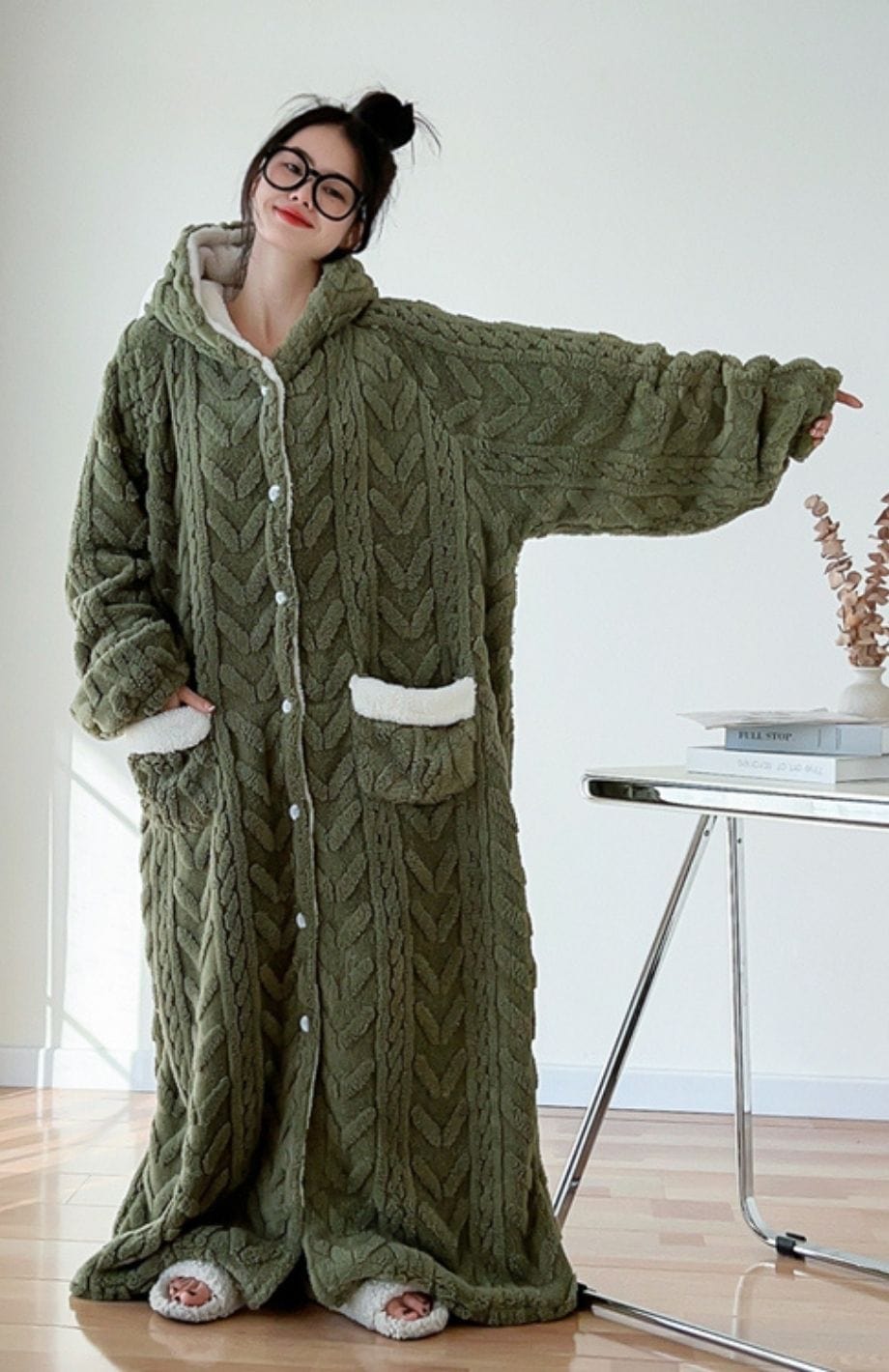 Robe De Chambre Femme Polaire Longue Grande Taille | POLAIRE studio®