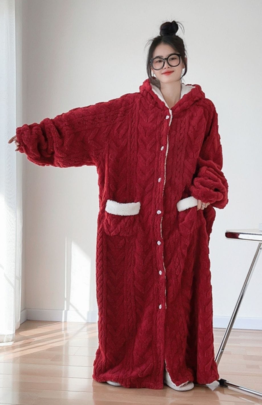 Robe De Chambre Femme Polaire Longue Grande Taille | POLAIRE studio®