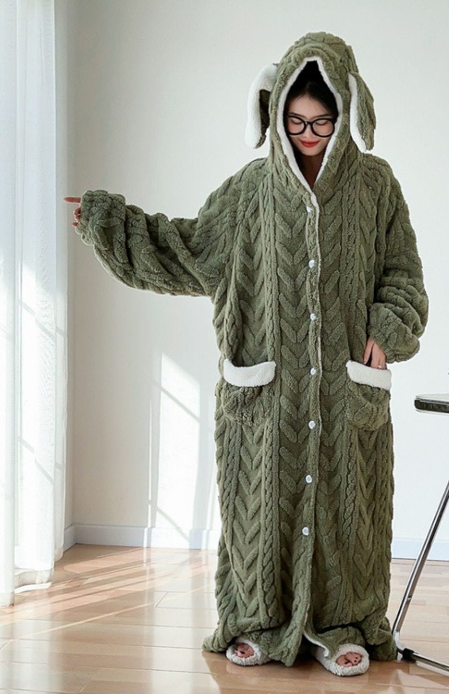 Robe De Chambre Femme Polaire Longue Grande Taille | POLAIRE studio®