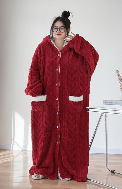 Robe De Chambre Femme Polaire Longue Grande Taille | POLAIRE studio®