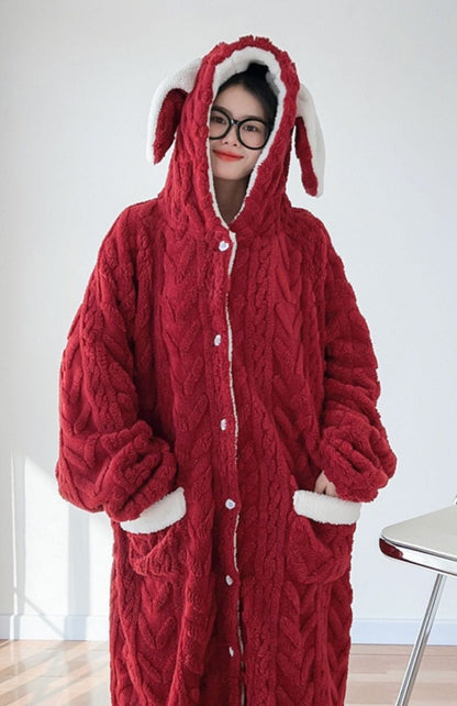 Robe De Chambre Femme Polaire Longue Grande Taille | POLAIRE studio®