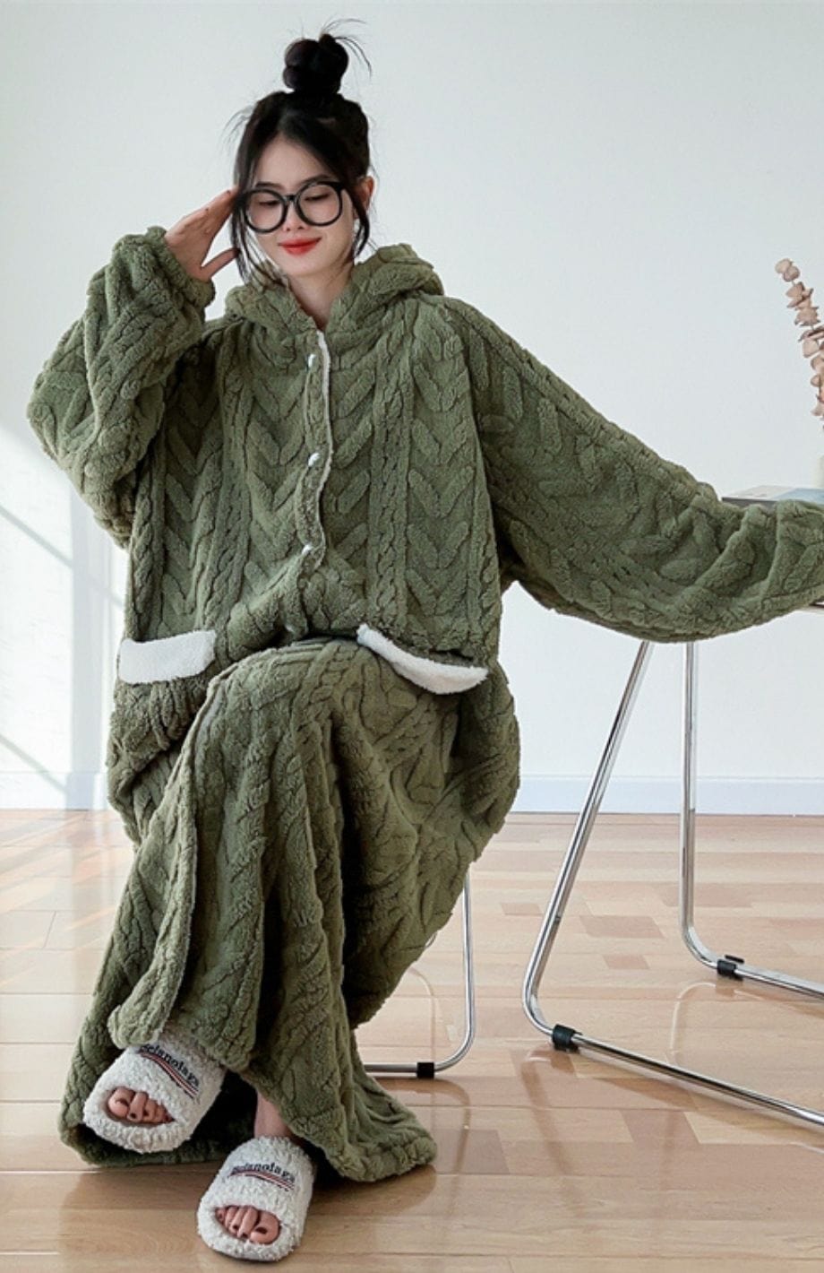 Robe De Chambre Femme Polaire Longue Grande Taille | POLAIRE studio®