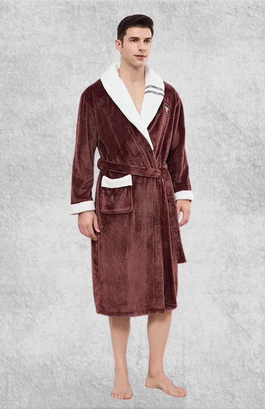Robe De Chambre Homme Chaude Polaire | Polaire Studio MARRON / L