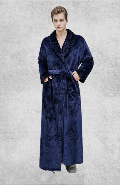 Robe De Chambre Homme Longue Polaire | Polaire Studio BLEU MARINE / M