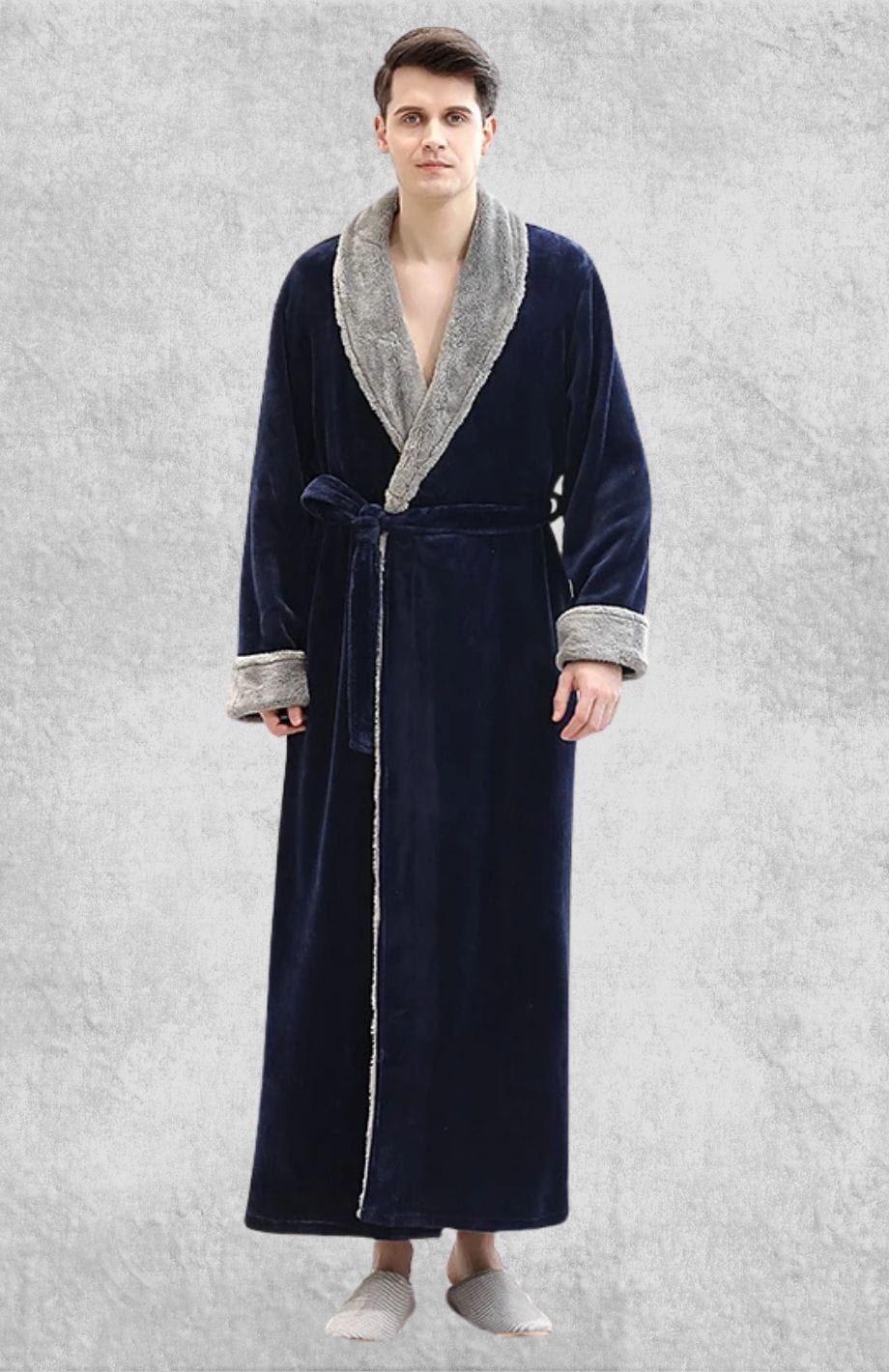 Robe De Chambre Homme Longue Polaire | Polaire Studio BLEU NUIT / M