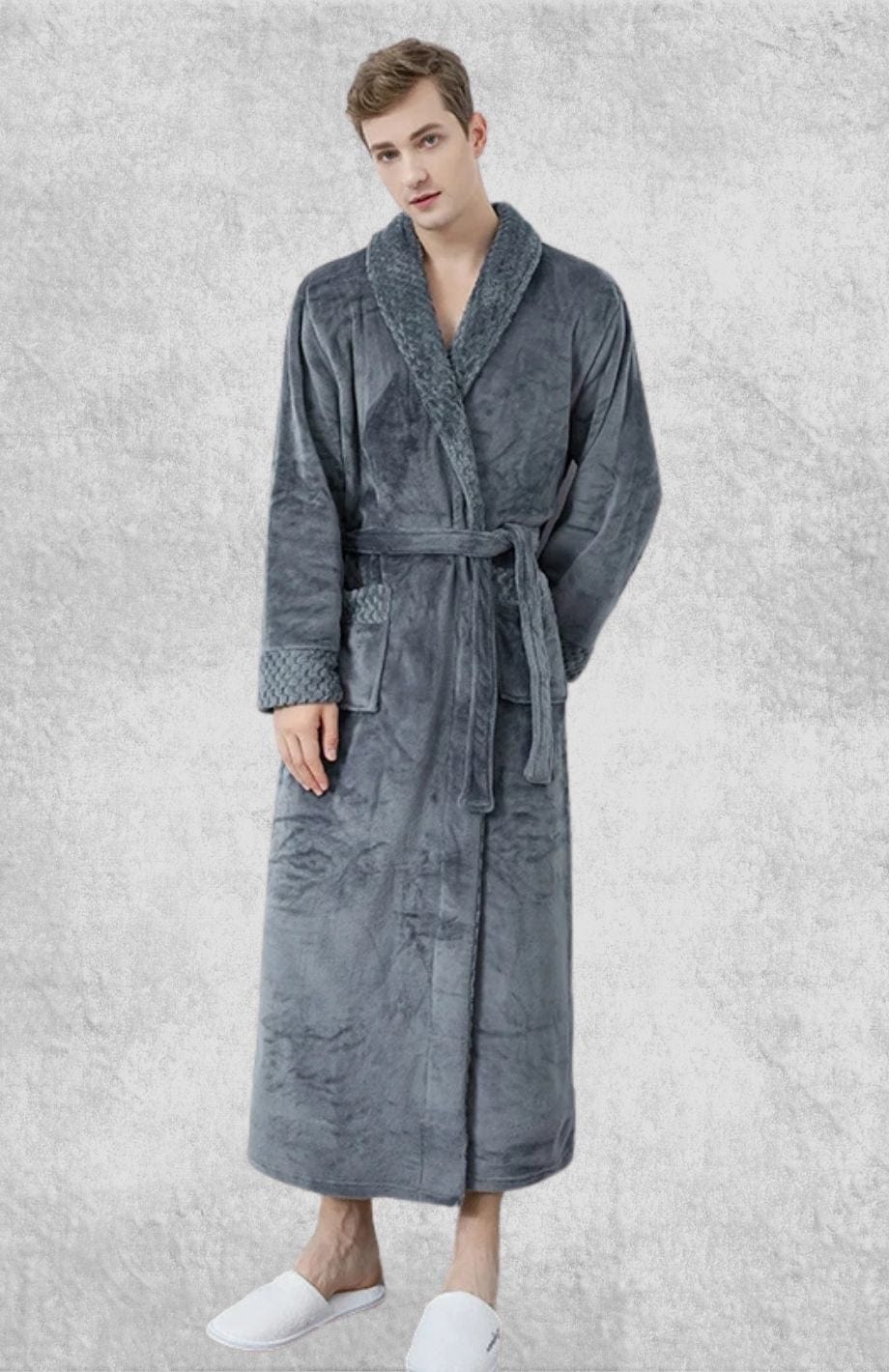 Robe De Chambre Homme Longue Polaire | Polaire Studio GRIS FONCÉ / M