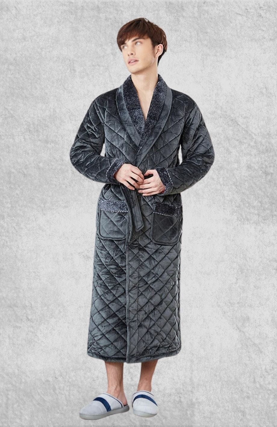 Robe De Chambre Homme Polaire | Polaire Studio GRIS FONCÉ / M