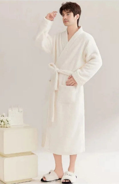 Robe De Chambre Longue Polaire | POLAIRE studio® BLANC / L 50-60KG