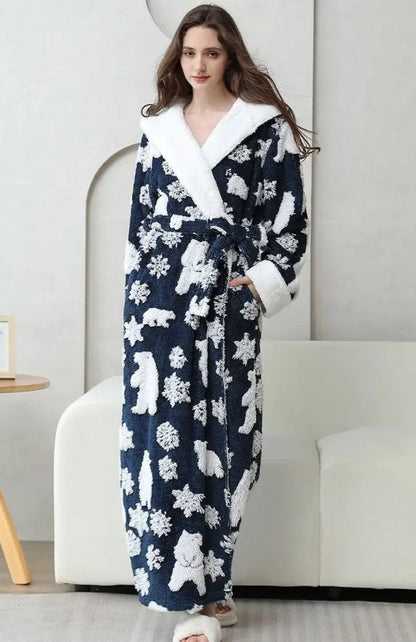 Robe De Chambre Noël | POLAIRE studio® BLEU MARINE / M