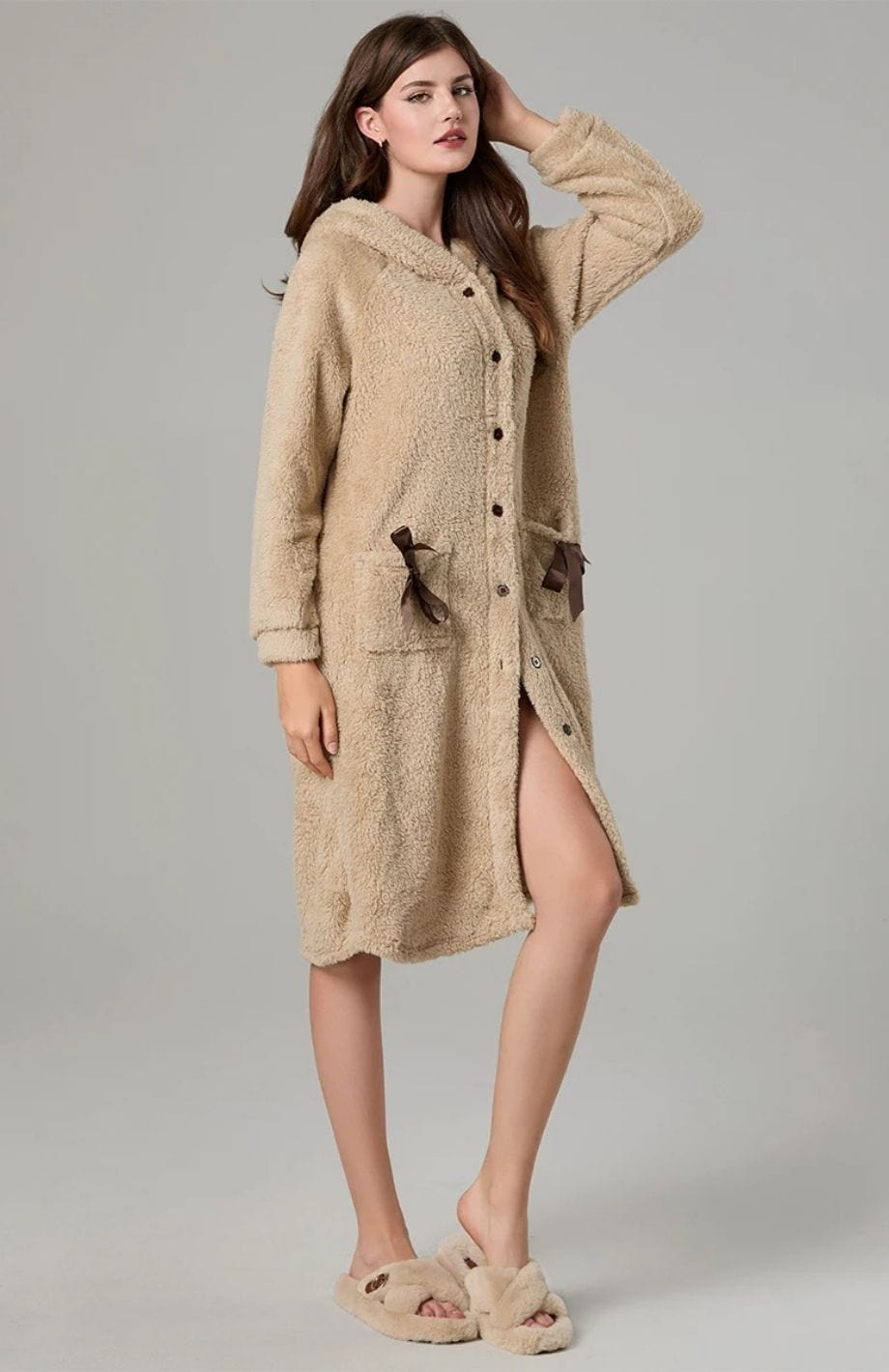 Robe De Chambre Polaire Ado | POLAIRE studio® BEIGE / S