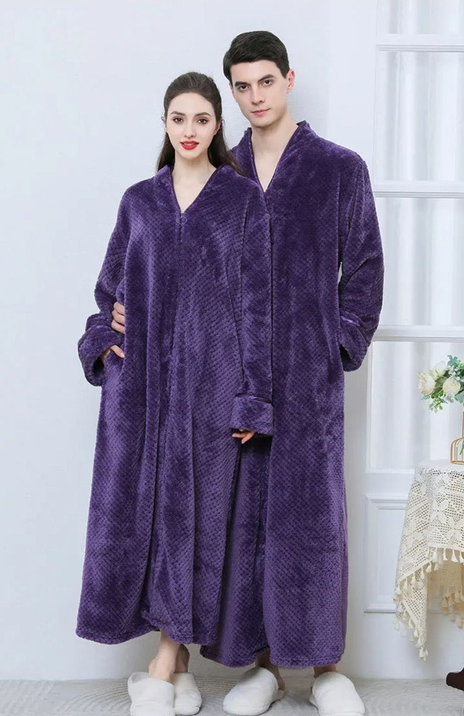 Robe De Chambre Polaire Avec Fermeture Éclair | POLAIRE studio® VIOLET / M