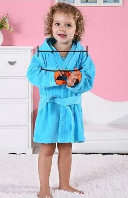 Robe De Chambre Polaire Bébé Fille | POLAIRE studio® BLEU / S 1-3 ANS