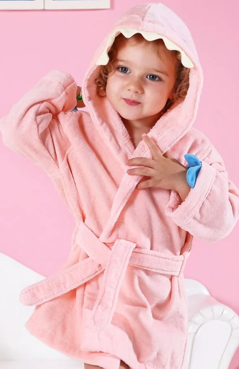 Robe De Chambre Polaire Bébé Fille | POLAIRE studio® ROSE CLAIR / S 1-3 ANS