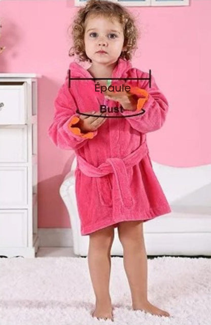 Robe De Chambre Polaire Bébé Fille | POLAIRE studio® ROSE / S 1-3 ANS