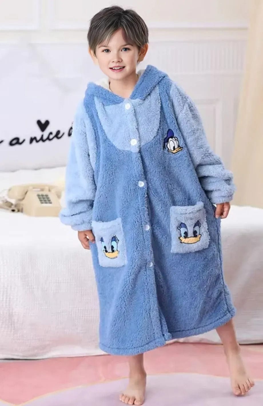 Robe De Chambre Polaire Enfant | POLAIRE studio® BLEU CLAIR / 8 (85-95cm)
