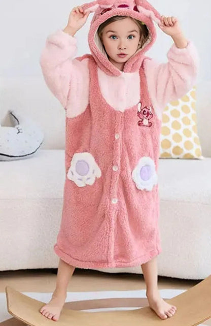 Robe De Chambre Polaire Enfant | POLAIRE studio® ROSE / 8 (85-95cm)