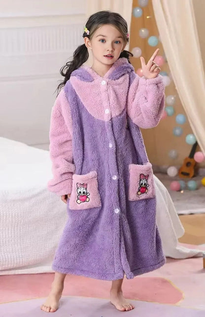 Robe De Chambre Polaire Enfant | POLAIRE studio® VIOLET / 8 (85-95cm)