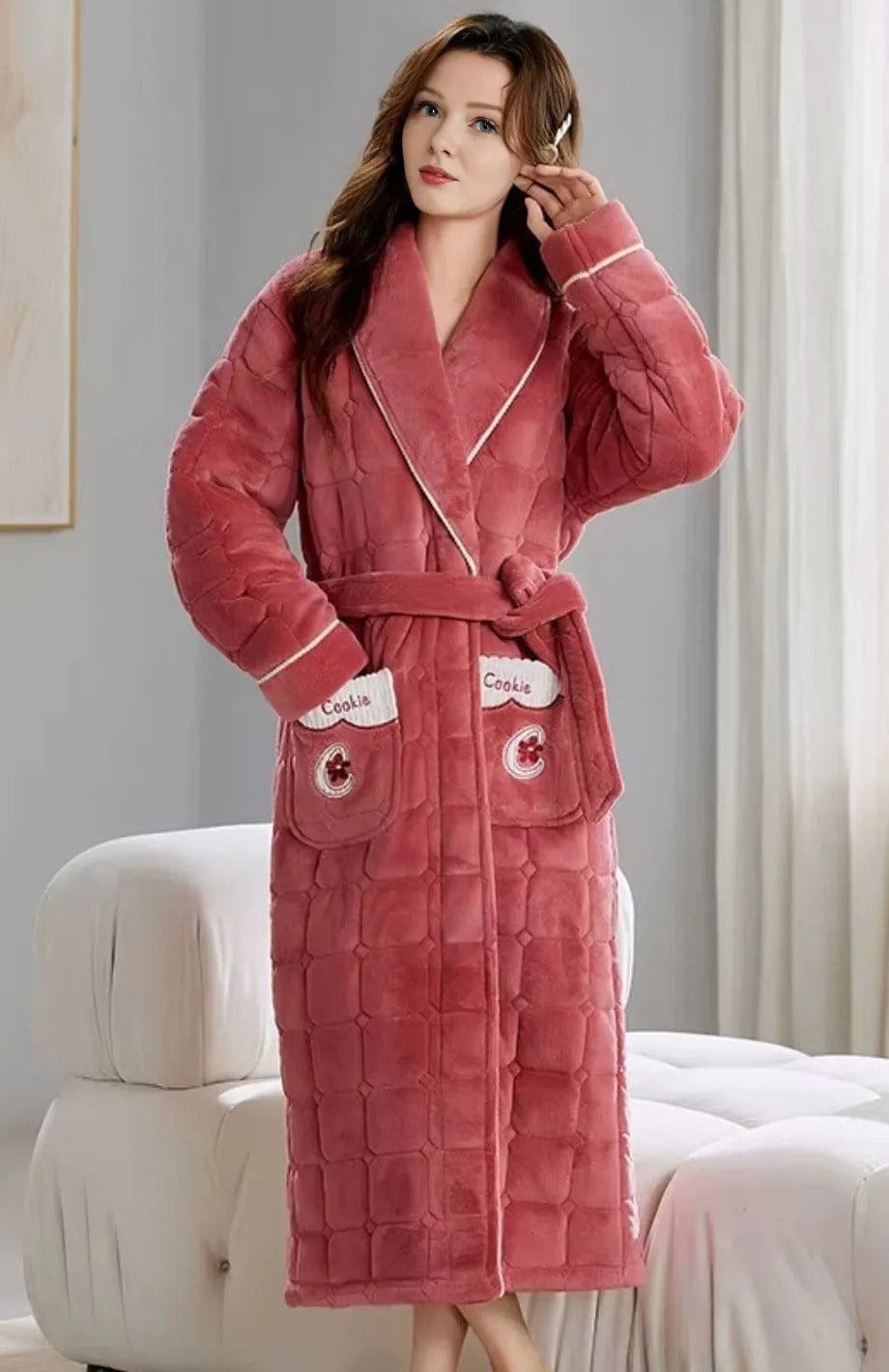 Robe De Chambre Polaire Femme 130 Cm | POLAIRE studio® ROSE FONCÉ / M
