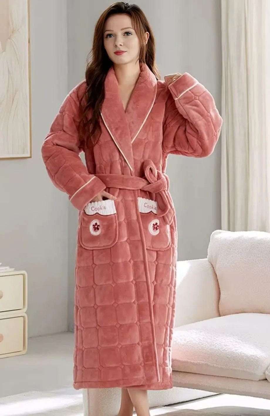 Robe De Chambre Polaire Femme 130 Cm | POLAIRE studio® ROSE / M