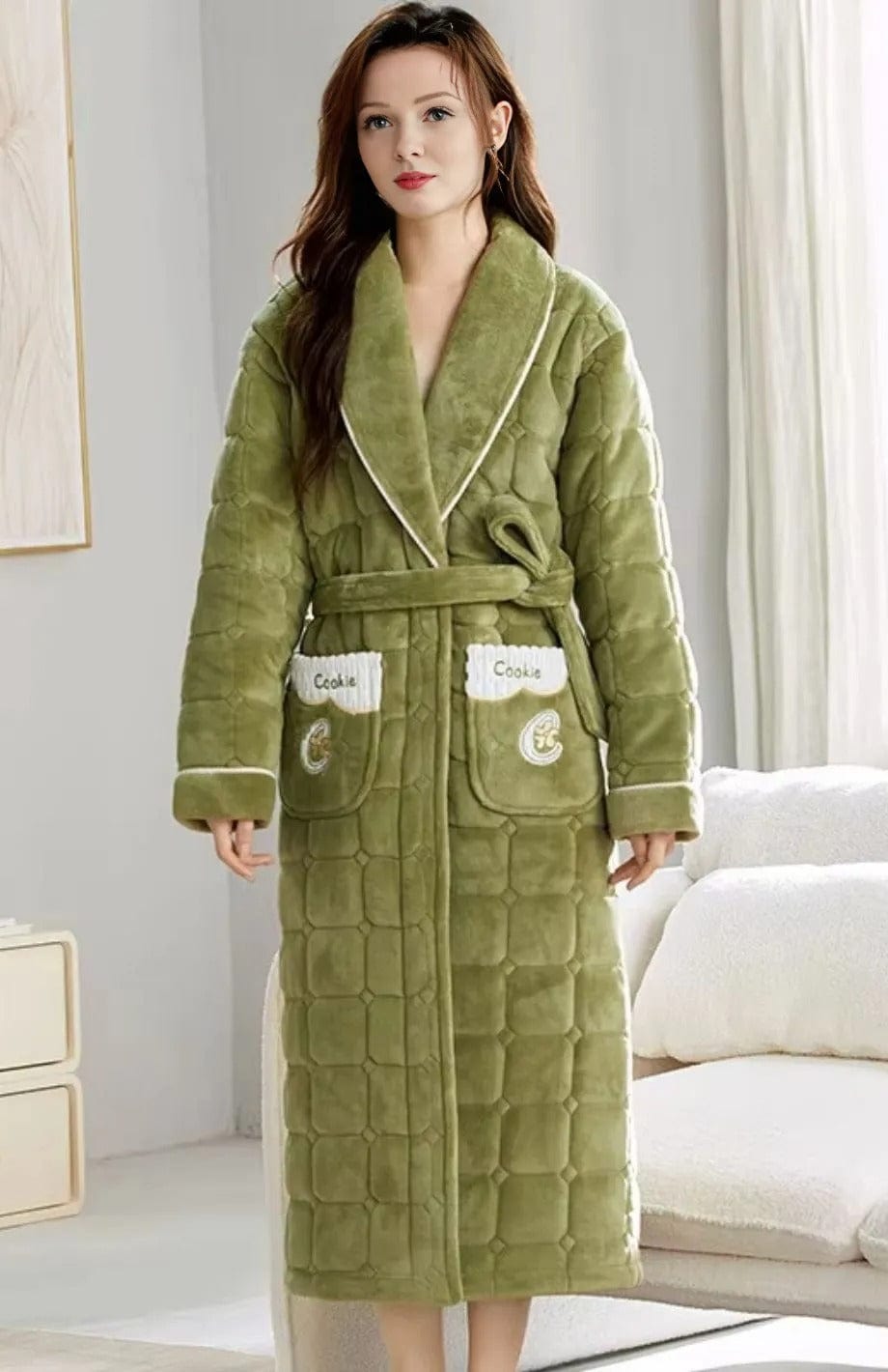 Robe De Chambre Polaire Femme 130 Cm | POLAIRE studio® VERT / M