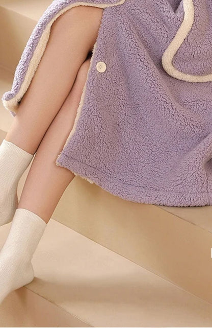 Robe De Chambre Polaire Femme Avec Boutons | POLAIRE studio®