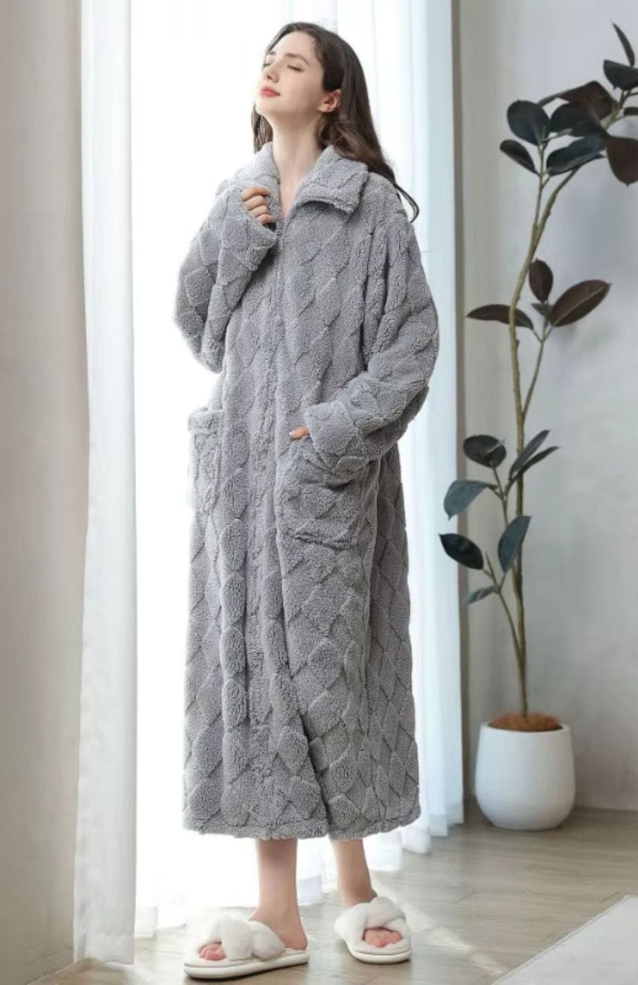Robe De Chambre Polaire Femme Avec Fermeture Eclair | POLAIRE studio®