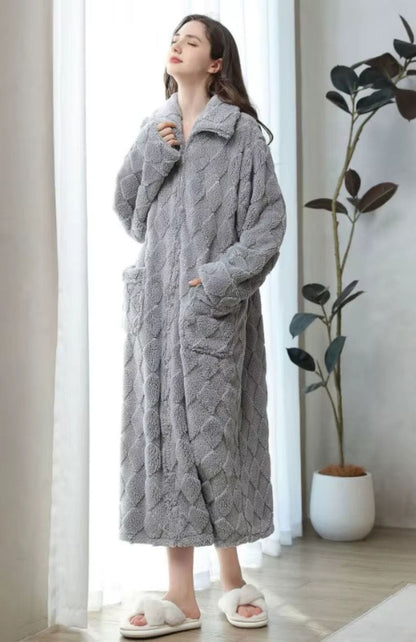 Robe De Chambre Polaire Femme Avec Fermeture Eclair | POLAIRE studio®