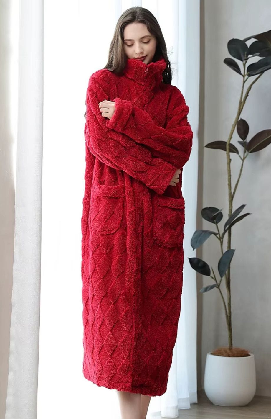 Robe De Chambre Polaire Femme Avec Fermeture Eclair | POLAIRE studio®