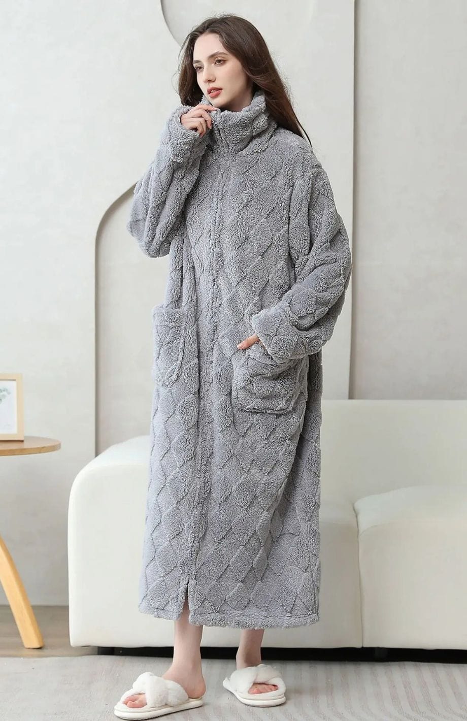 Robe De Chambre Polaire Femme Avec Fermeture Eclair | POLAIRE studio®