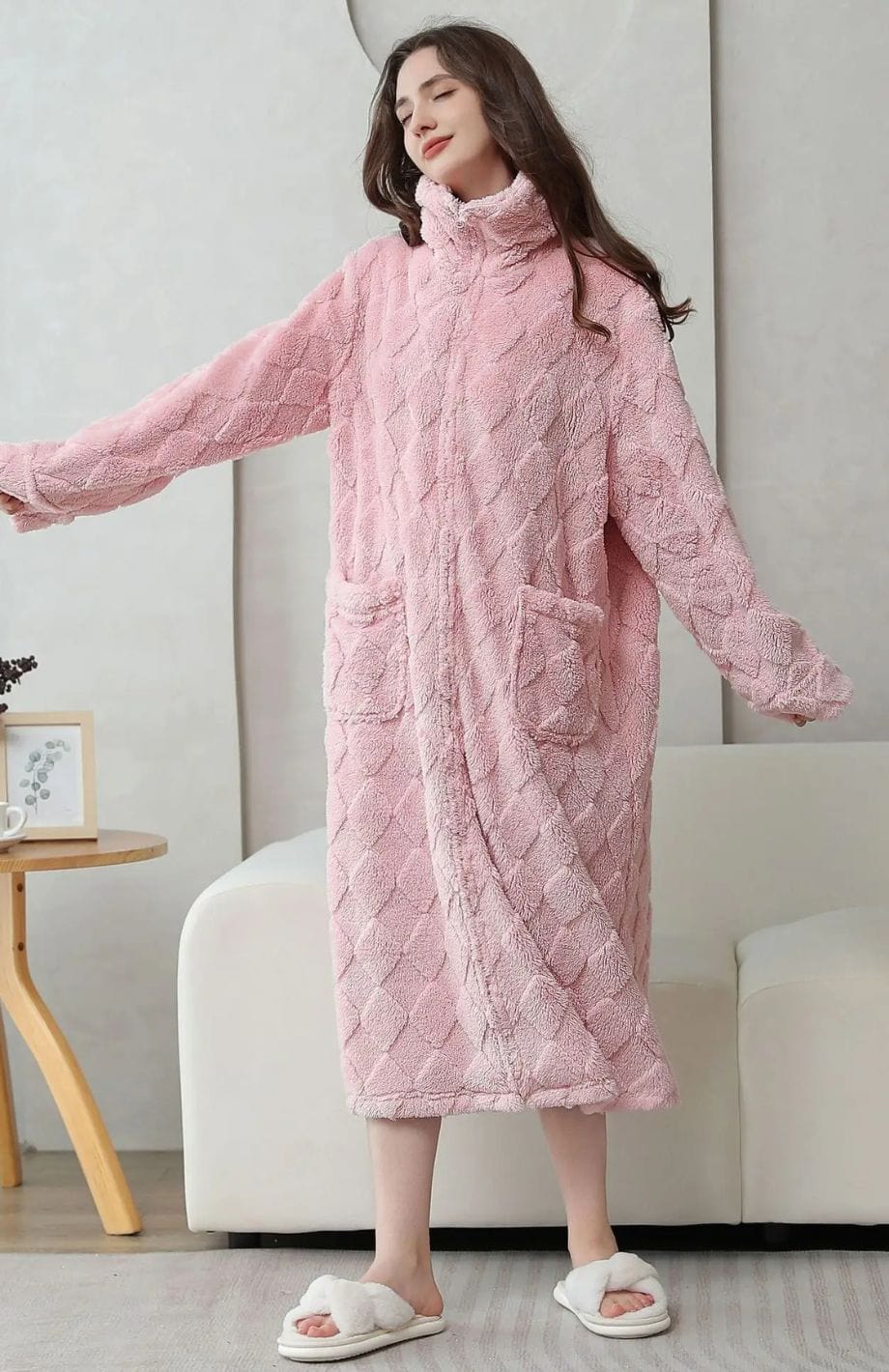 Robe De Chambre Polaire Femme Avec Fermeture Eclair | POLAIRE studio®