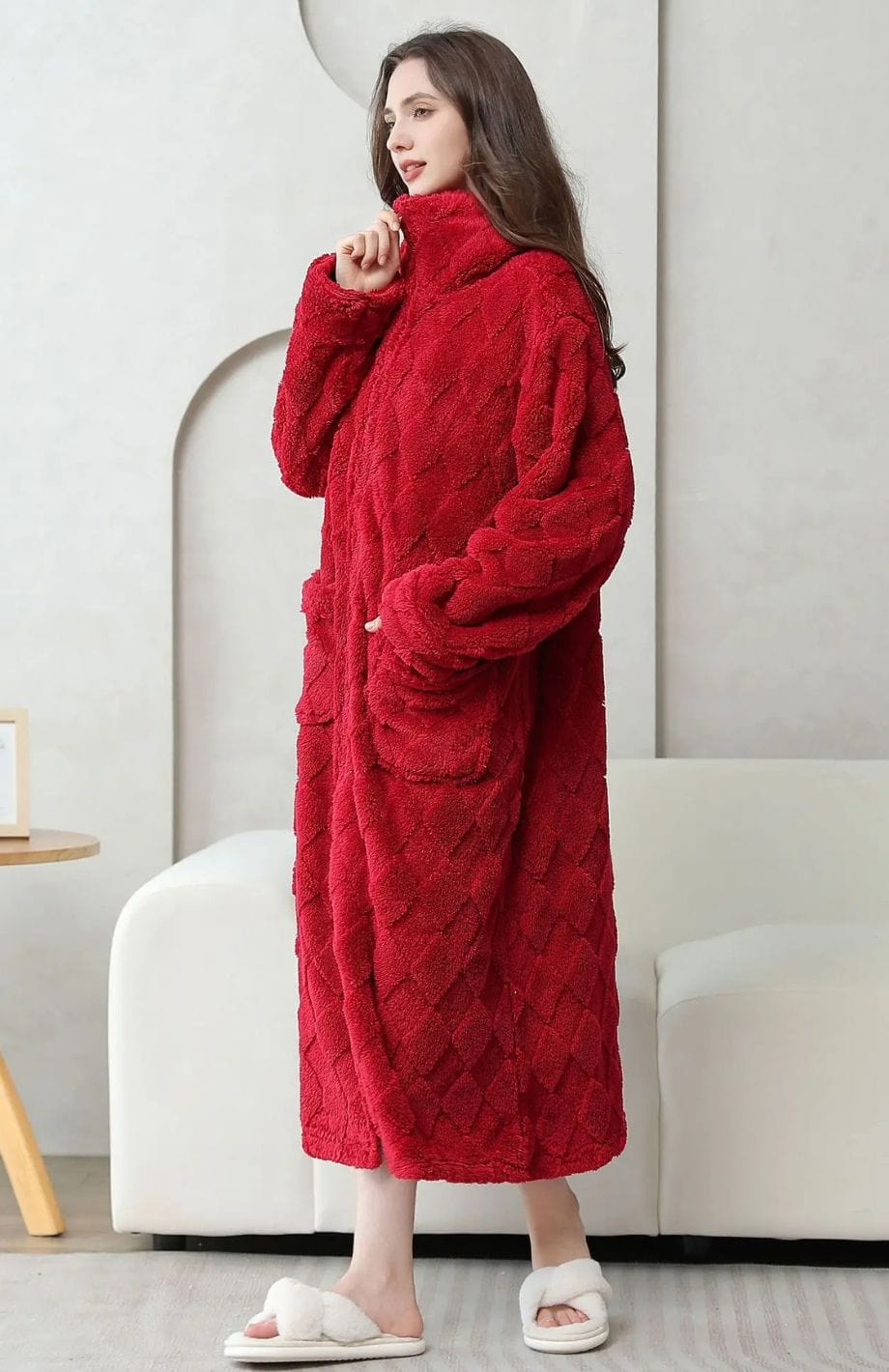 Robe De Chambre Polaire Femme Avec Fermeture Eclair | POLAIRE studio®